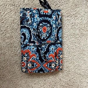 Vera Bradley All Wrapped Up Travel Jewelry Case Holder Roll Marrakech Bl…